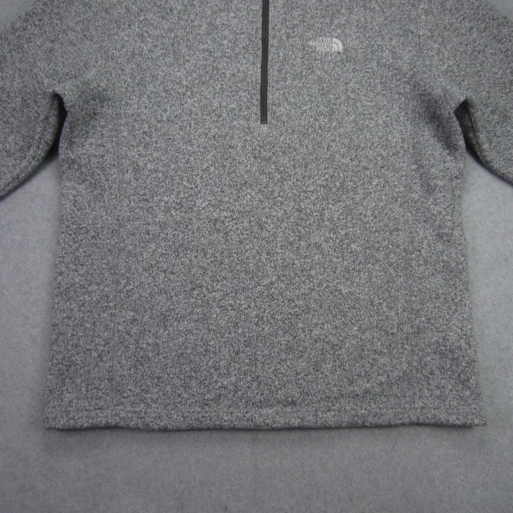 The North Face Sweater Mens Large Gray Heather Gordon Lyons 1/4‎ Zip Fleece